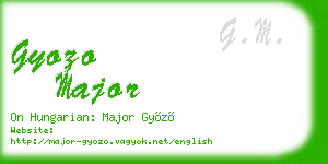 gyozo major business card