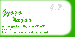 gyozo major business card